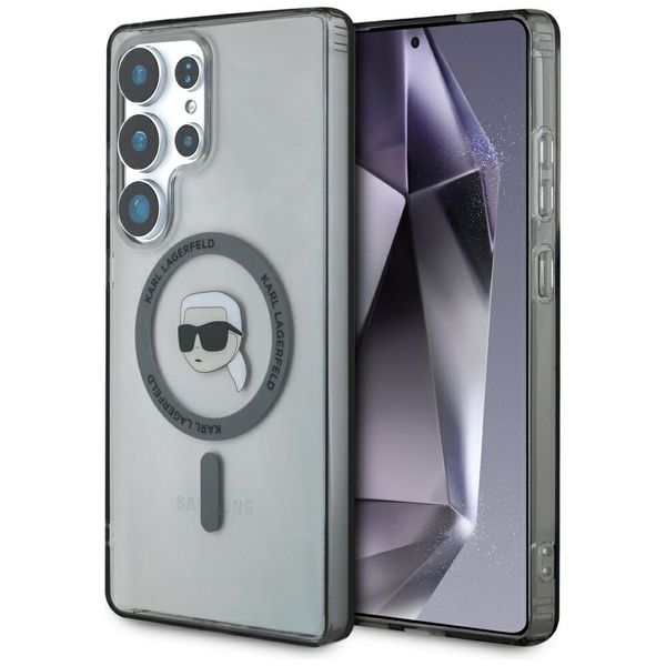 Puzdro Karl Lagerfeld HC Magnetic IML Metal K. Head pre Samsung Galaxy S25 Ultra čierne