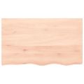 vidaXL Stolová doska 100x60x(2-6) cm neošetrený dubový masív