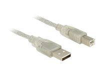 Kábel USB - USB typ B (M) do USB (M) - USB 2.0 - 3 m - priehľadná