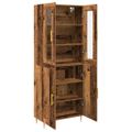 vidaXL Highboard 2 ks Staré drevo 69,5 x 34 x 180 cm Kompozitné drevo