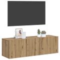 vidaXL Nástenná TV skrinka dub artisan 80x30x30 cm kompozitné drevo