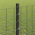 vidaXL Zabudovaný plotový stĺpik 11 ks Sivá 160 cm