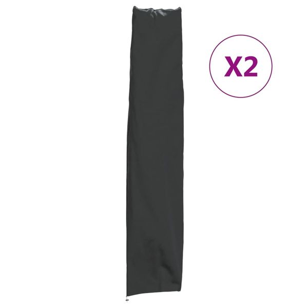 vidaXL Obaly na záhradný slnečník 2 ks 136x25/23,5cm 420D oxford látka