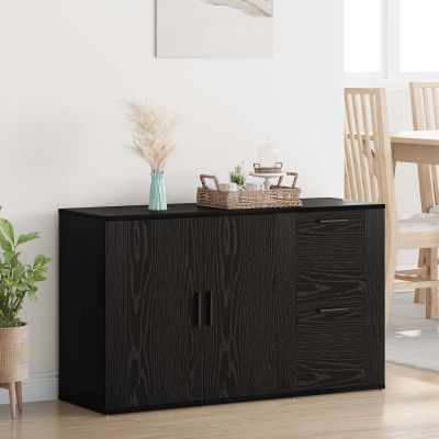 vidaXL Servírovacia skriňa so zásuvkou Čierny dub 100 x 33 x 59,5 cm