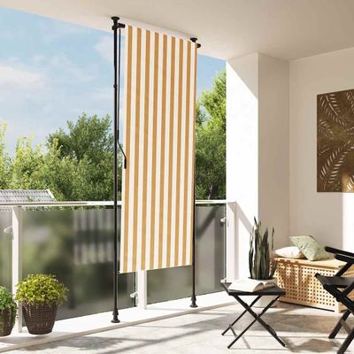 vidaXL Vonkajšia roleta oranžovo-biela 120x270 cm látka a oceľ