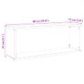 vidaXL Kockové police 4ks sivé sonoma 60x15x23 cm spracované drevo