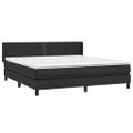vidaXL Boxspring posteľ s matracom čierna 160x200 cm umelá koža