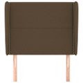 vidaXL Čelo postele so záhybmi tmavohnedé 83x23x118/128 cm látka