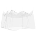 vidaXL Záhradná komárová sieť 220 mesh Biela 4 x 4 x 2,5 m Polyester