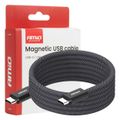 Magnetický USB kábel USB-C na USB-C 60W 100cm AMiO-04840
