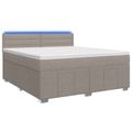 vidaXL Posteľ boxspring s matracom Sivohnedá 140 x 200 cm Látka