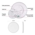 LED prisadené svietidlo FLORI okrúhle, biele, 18W, neutrálna biela