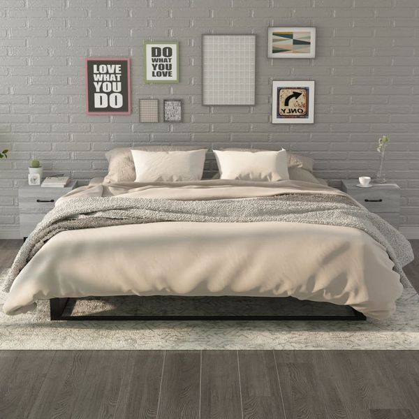 vidaXL Nočné stolíky 2 ks sivý dub sonoma 40x35x47,5 cm