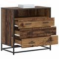 vidaXL Zásuvkový kabinet 3-Šuplík Staré drevo 70 x 41 x 70 cm