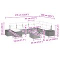 vidaXL Súprava záhradných pohoviek 9 ks Hnedá polyratan