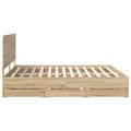 vidaXL Rám postele Sonoma dub 200 x 200 cm Inžinierske drevo
