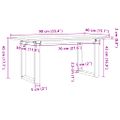 vidaXL Konferenčný stolík v tvare O 90x40x45 cm borovica a oceľ