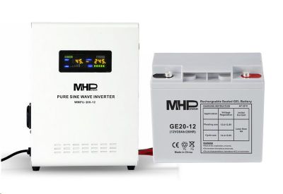 Záložný zdroj MHPower WPU-300-12 UPS 300W 12V čistý sinus + batéria