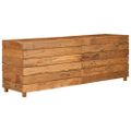 vidaXL Vyvýšený záhon 150x40x55 cm, recyklované tíkové drevo a oceľ