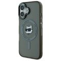 Obal Karl Lagerfeld pre iPhone 16 6,1" KLHMP16SHLSCHK čierny Hard IML Metal Choupette Head MagSafe