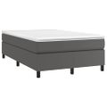 vidaXL Posteľný rám s boxspringom sivý 120x200 cm umelá koža