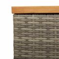 vidaXL Záhradný úložný box sivý 110x50x54 cm polyratan akáciové drevo