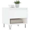 vidaXL Konferenčné stolíky 2 ks lesklé biele 50x46x50 cm kompoz. drevo