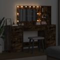 vidaXL Toaletný stolík 3 ks Dymová dub 78,5 x 41 x 135 cm