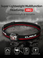 KLARUS HM3 Red ľahká čelovka 670 lm, micro-USB