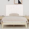 vidaXL Nástenné čelo postele biele 140x3x90 cm masívna borovica