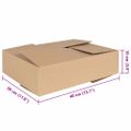 vidaXL Skladací box s úložiskom 50 ks Prírodná 40 x 30 x 10 cm Kartón