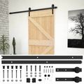vidaXL Posuvné dvere 80 x 210 cm Borovicový masív Prírodná a čierna