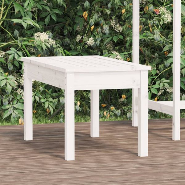 vidaXL Záhradná lavica biela 80x44x45 cm masívna borovica