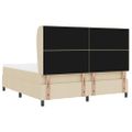 vidaXL Posteľ s pružinovým rámom Krémová 180 x 200 cm látka