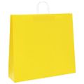 vidaXL Papierové tašky 250 ks s rúčkami, žlté, 54x15x49 cm
