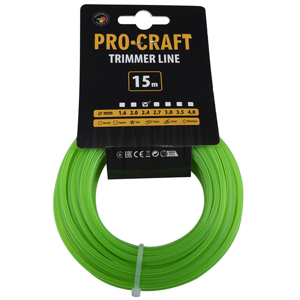 Struna PROCRAFT ZL 2,4mm 15m hviezdicová