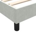 vidaXL Posteľný rám boxsping s matracom bledosivý 90x220 cm zamat