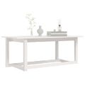 vidaXL Konferenčný stolík biely 110x55x45 cm borovicový masív