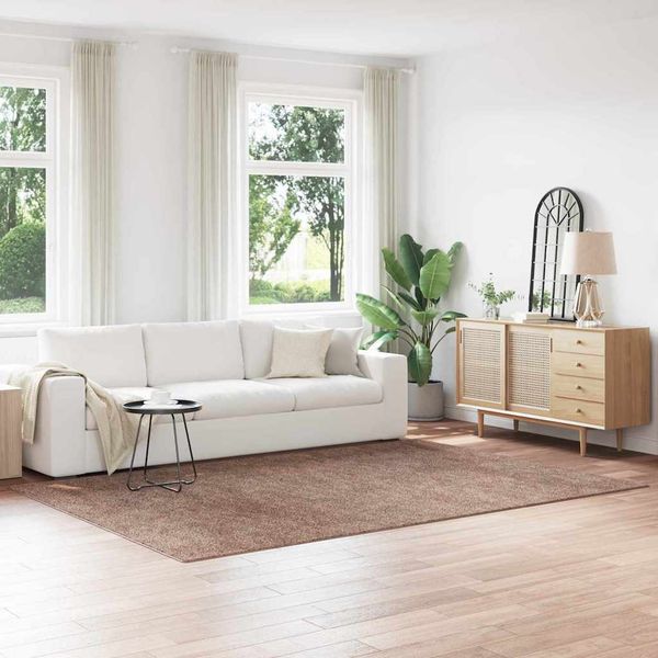 vidaXL Protišmykový Shaggy Koberec Hnedá 200 x 290 cm PP