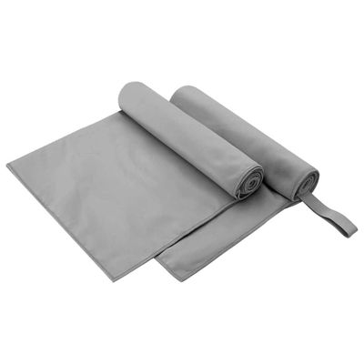 vidaXL Športové uteráky 2 pcs Tmavo šedá 100 x 50 cm