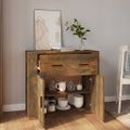 vidaXL Komoda dymový dub 80x33x70 cm spracované drevo