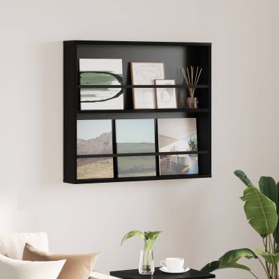 vidaXL Regál na časopisy Čierny dub 80 x 12 x 70 cm Kompozitné drevo