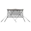 vidaXL Strieška Bimini s 3 oblúkmi a sieť. stenami 183x(170-182)x137cm