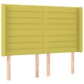 vidaXL Čelo postele s LED zelené 147x16x118/128 cm látka