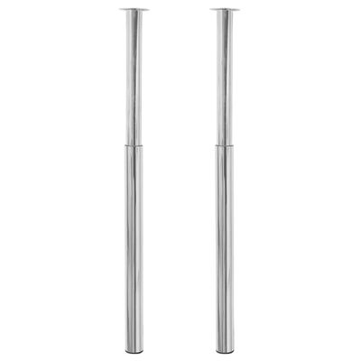 Teleskopické stolové nohy, pochrómované, 710 mm-1100 mm 2 ks