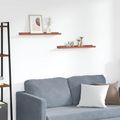 vidaXL Stenná polica Nástenná montáž 2 ks Červená 60 x 9 x 3 cm