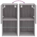 vidaXL TV skrinky s LED svetlami 2 ks sivé sonoma 30,5x30x60 cm
