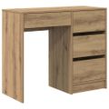 vidaXL Stôl Remeselný dub Kompozitné drevo 90 x 37,5 x 75 cm
