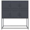 vidaXL Komoda antracitová 100,5x39x107 cm oceľ