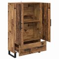 vidaXL Highboard Staré drevo 69,5 x 30 x 115 cm Kompozitné drevo